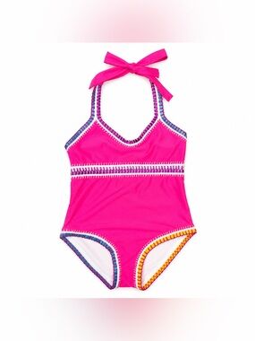 NWOT Platinum Swimwear Inspired by Solange Ferrarini Girls One-Piece Swimsuit